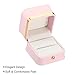 PATIKIL Velvet Ring Box, Single Slot Wedding Ring Box Vintage Jewelry Holder for Engagement Proposal Ceremony Anniversary Style 2, Pink