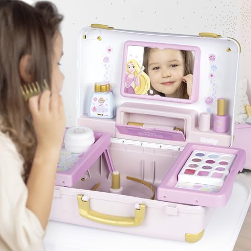 Smoby Disney Princess Beauty Vanity for Kids - Children's Beauty Case - Style, Hair, Nails & Makeup with Accessories - Image 4
