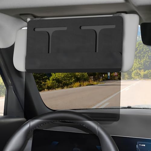 MAGTSMEI Car Visor Extender Sun Bblocker，Upgraded UV400 Car Sun Visor Extension with PC Lens and Side Sunshade,Filter UV，Safe Ddriving.Universal for SUV, Family Automotive, Black
