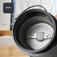 BLACK+DECKER BXCG150E - Elektrische Kaffeemühle 150W | 50 g Bohnenbehälter | Edelstahlbehälter & -klingen | Feines Mahlen | Kabelaufbewahrung | Schwarz – Ansicht 5