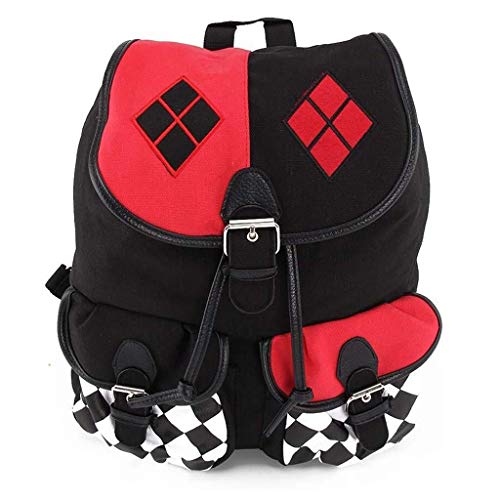 LLYDIANMochila Junior para Niños 3D Pelotón del Suicidio Original Cosplay Harley Quinn