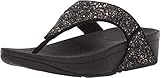Verschluss: Ohne Schnürung. FitFlop Damen Lulu Toe-Thongs Kunstleder-Glitter Zehenstegsandalen Sandalen, Mehrfarbig Black Mix 231, 37 EU
