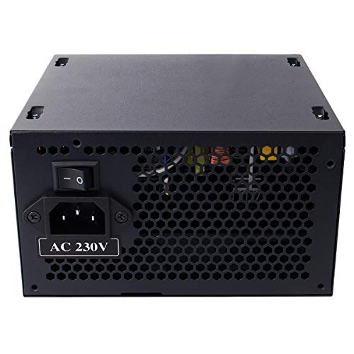 Builder - Alimentatore da 500 W, non modulare, PPFC, efficienza del 70%, ventola di raffreddamento da 12 cm, eccellente alimentatore entry-level, nessun cavo di alimentazione incluso, nero - Alimentatore - Immagine 8