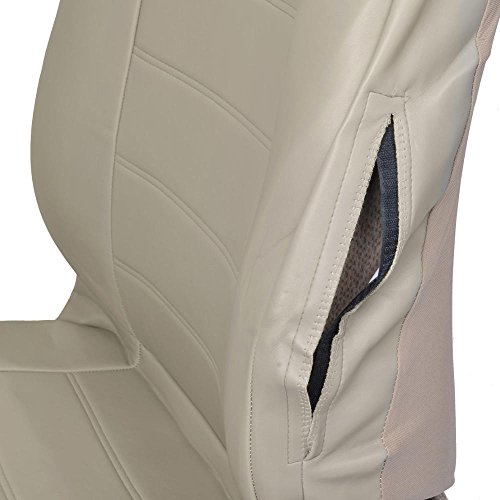 Carxs Beige Leather Car Seat Covers Front Seats Only, 4-Piece Faux Leather Seat Covers For Cars, Includes Front Seat Covers, Automotive Seat Covers For Trucks Suv #TOP7