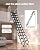VEVOR Attic Ladder Wall-Mounted, 660LBS/299.4KG Capacity, Fits 9.5 to 10 ft Ceiling Height, 12-Step Steel Folding Stairs with Handrails, Pull Down Attic Ladders for Attics, Garages, Roofs, Basements