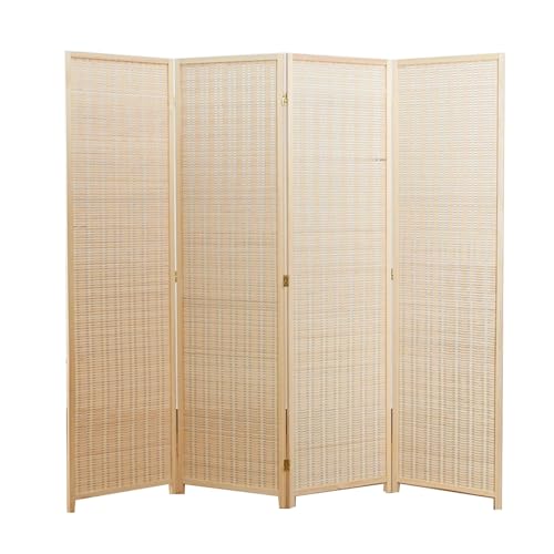 4ピース折りたたみスクリーンパーティション、独立したロースクリーン、家庭用寝室オフィスに最適(Color-2,100x40cm-4 piece)