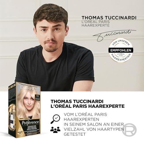 Foto von L'Oréal Paris Permanente Haarfarbe, Haarfärbeset mit Coloration und Farbglanz-Pflegebalsam, Préférence, P11 Kühles Intensives Schwarz (Manhattan), 3er Set