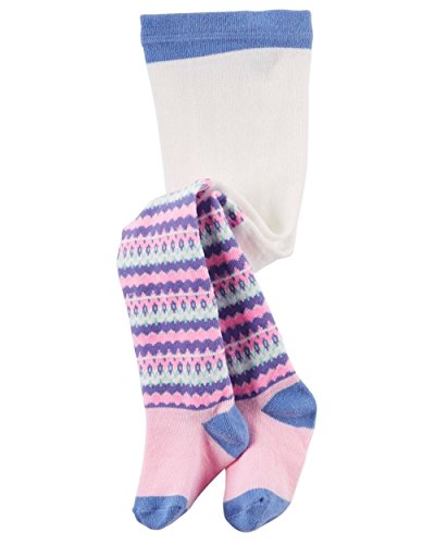 Carter's Little Girls' Fair Isle Tights, 2-4, Multi-Color