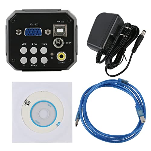 Microscopio, Cámara industrial de alta definición 2MP Cámara de microscopio VGA/USB/AV 3 -In-1 interfaz de salida microscopio biológico,Construcción robusta
