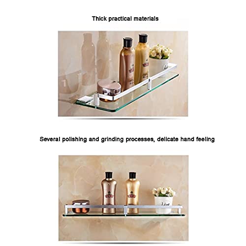 Estante de vidrio para baño sin espacio balda de cristal templado rectangular 6mm 5