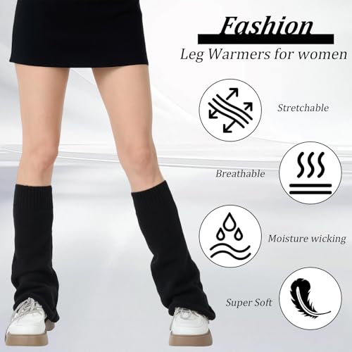 Leg Warmers for Girls Women, Y2K Goth Harajuku Style Leg Warmers, Flared Knit Boot Socks, Japanese Lolita Accessories4
