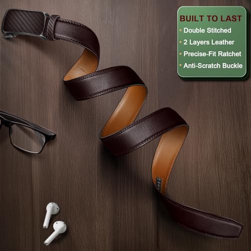 Image of BULLIANT Men's Ratchet Belt Nontrimmable-Click Belt Adjustable for Men Gift Lightweight 1 3 /8 inch