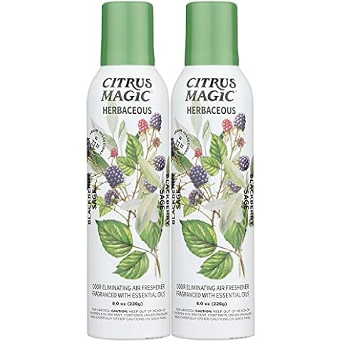 Citrus Magic Herbaceous Odor Eliminating Air Freshener Spray, Blackberry Sage, 8-Ounce, Pack of 2 Cover