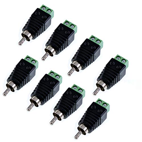 Conector RCA macho pack 8 piezas para audio video miniatura 1