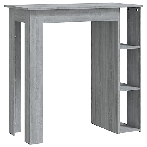 Table haute avec 3 étagères de rangement pour cuisine - 4