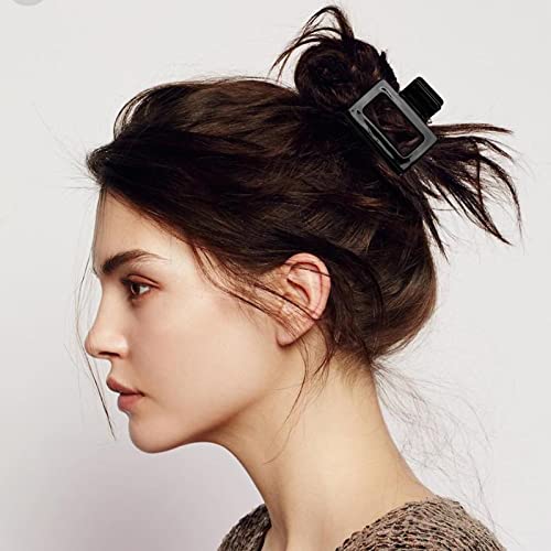 6 Pcs Hair Clips, Claw Clips For Thick Thin Hair, Small Hair Clips For Women Girls, 2.4" Square Claw Clips, Rectangle Hair Jaw Clips, Non-Slip Banana Clips Claw Clamps Barretes, Hair Accessories For Women #TOP6