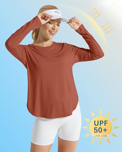 Image of G4Free Lightbreeze Womens UPF 50+ Long Sleeve Workout Tops Quick Dry UV Sun Shirt Running Gym Hiking Yoga Casual Lightweight