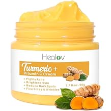 Turmeric Face Cream for Face & Body - All Natural Turmeric Skin Brightening Lotion - Turmeric Cleanses Skin, Fights Acne, Evens Tone, Fades Scars, Sun Damage, Age Spots - Pure Turmeric Cream Healing