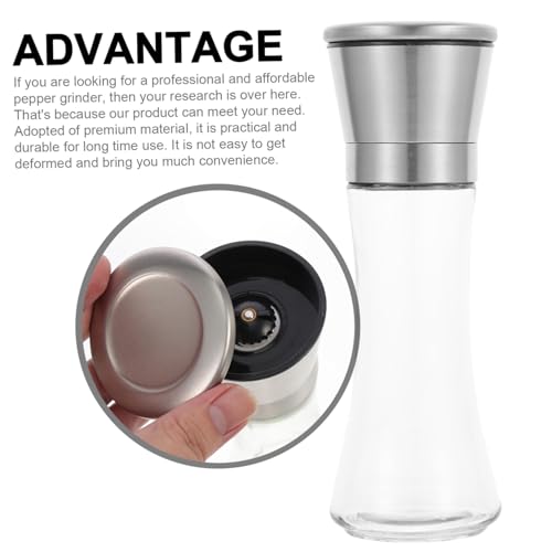Moulin à poivre et sel réglable en verre pour mouture précise - 5