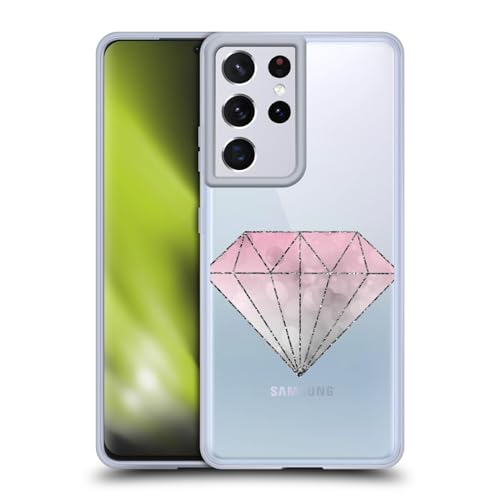 Funda de Gel Suave Samsung Galaxy S21 Ultra Oro Rosa para Eventos y Uso Diario
