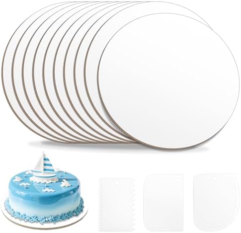 pangdapengpeng Lot de 10 Plateau à Gâteau Rond 30 cm, Support Gat...