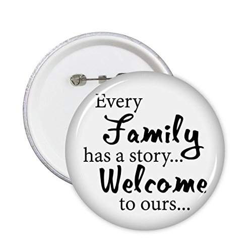 Badge bouton rond vêtement motif histoire de famille pour décoration veste denim