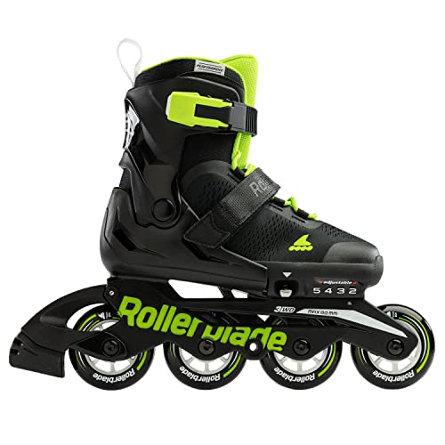 Rollerblade Microblade Size: 33-36, Unisex Adult Inline Skates, Black (Black), 33-36