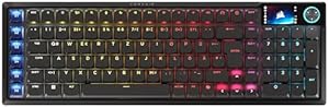 Corsair Vanguard AIR 99 Wireless Low-Profile RGB Optical-Mechanische Gaming-Tastatur – QWERTZ Deutsch, 99% Layout, OPX-Schalter, 8000Hz Hyper-Polling, Stream Deck-Integration, Flashtap SOCD – Schwarz