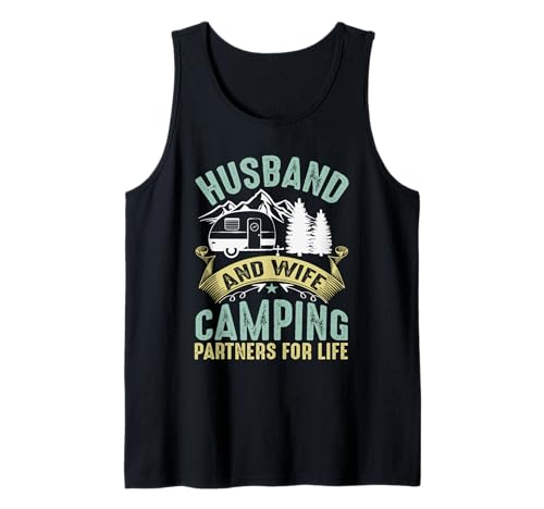 Husband Wife Camping Partners Life RV Lovers Camiseta sin Mangas