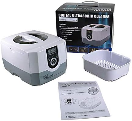 Sper Scientific 100004 High Powered Ultrasonic Cleaner 1.4L Capacity - Professional Ultrasonic Cleaning Machine 110V for Jewelry, Optical, Laboratories, Brass, Dental Tools, Commercial & Home Use