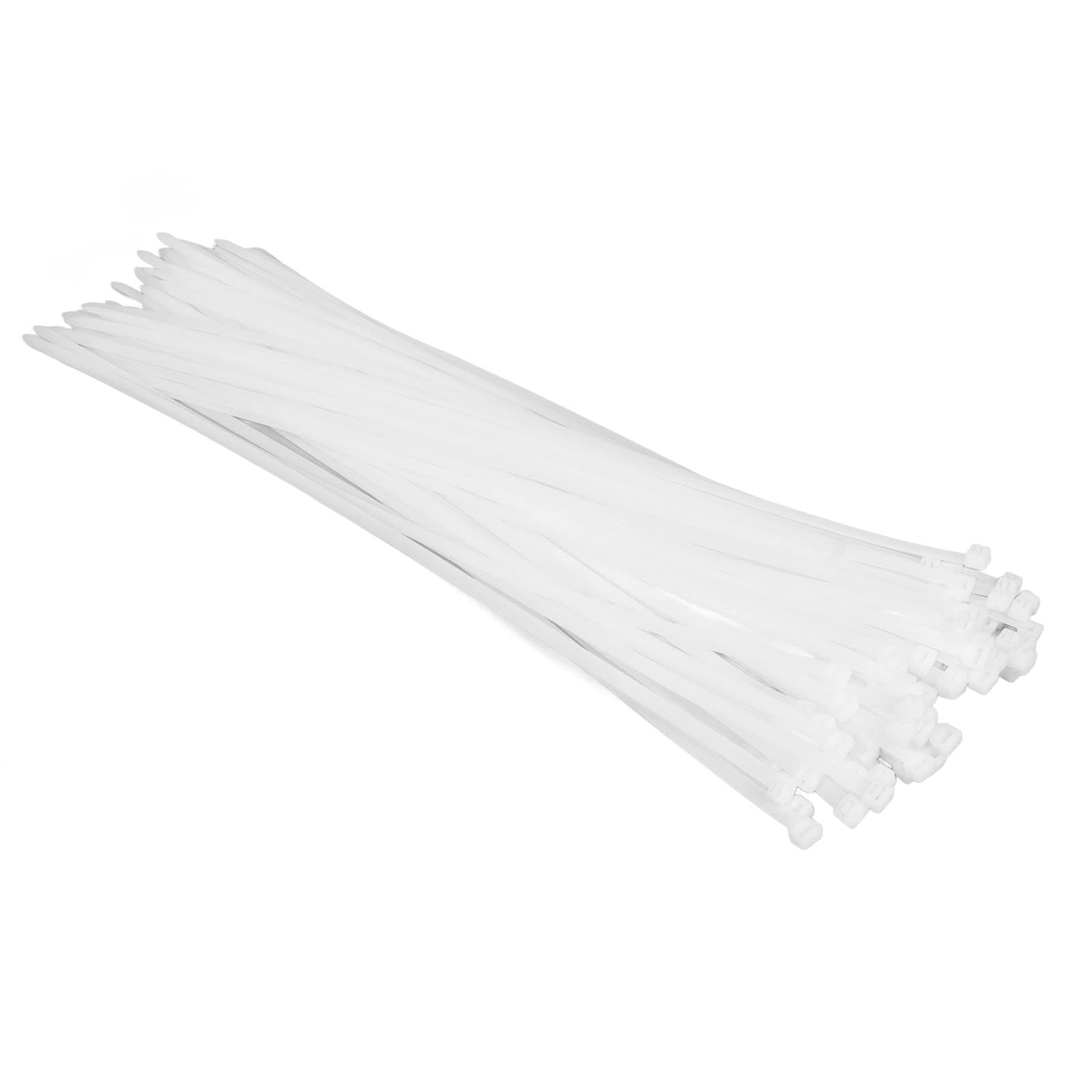 Generic Bande di Cavi Zip, Bande di Cavi Auto -chiusure, Flessibili, Bianche e Resistenti all'esterno del Garage (650 mm)
