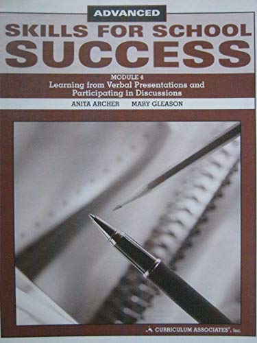 Skills for School Success -Advanced- Module 4