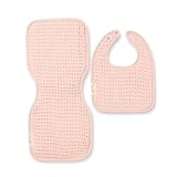 Bella Tunno Baby Bibs and Burp Cloths Set – Reversible Drool Bibs and Soft Absorbent Newborn Burp Cloths, Oeko-TEX Certified (Blush)