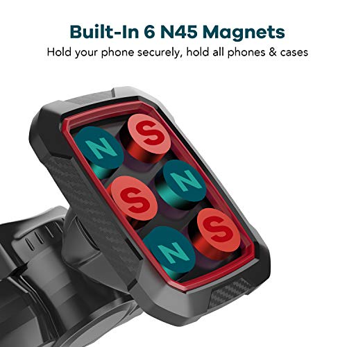 Magnetic CD Phone Car Mount for Car CD Player, OQTIQ CD Slot Car Phone Mount Holder with Built-in 6 Strong Magnets, Compatible with iPhone 12 Samsung Galaxy LG and More