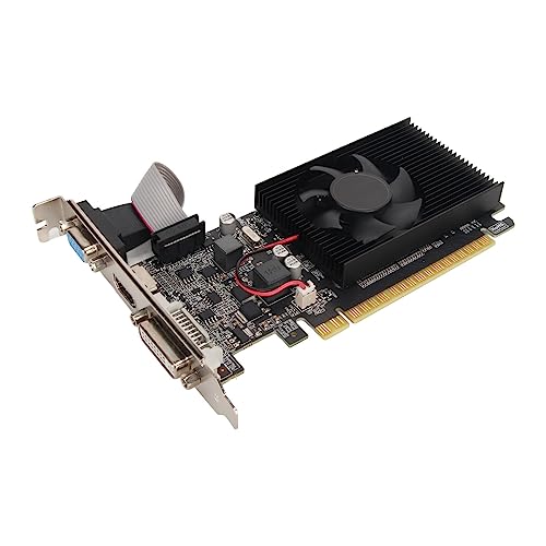 GT610 Graphics Card, 1GB DDR3, 64 Bit, PCI Express 3.0, DVI VGA HDMI, Cooling Fan by CCYLEZ - Used condition - US$35.39