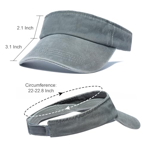 Image of ANDICEQY Sport Sun Visor Hats Adjustable Empty Top Baseball Cap Cotton Ball Caps for Women and Men