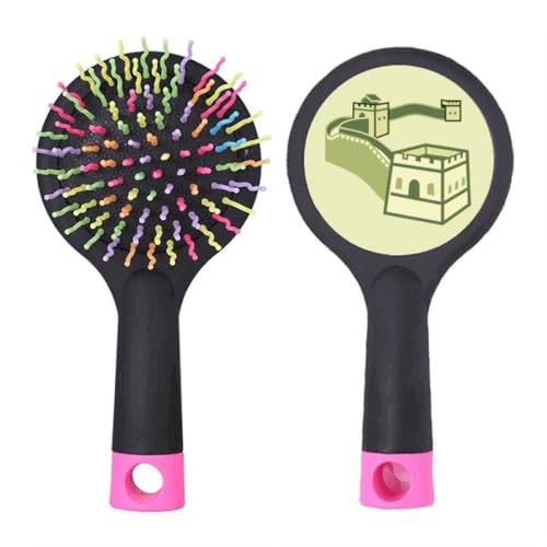 Brosse à cheveux démêlante pour routine matinale motif porcelaine Art déco