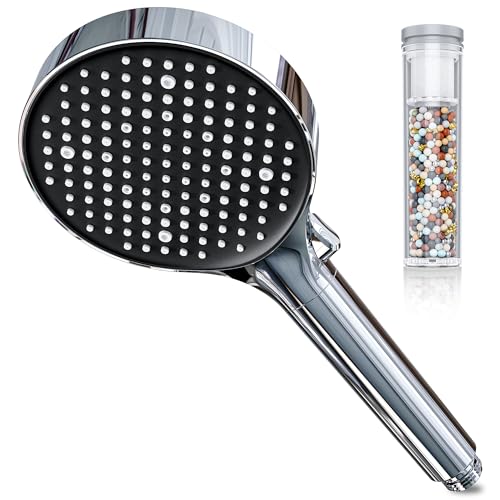 Magichome Duschkopf mit Filter in 25 Schichten, Hochdruck Handbrause 6 Strahlarten, Duschkopf Wassersparend mit Filtration Regendusche Druckerhöhend Sparduschkopf für Hartes Wasser, Rest-Chlor