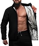 RDX Sauna Suit, Full Body Heat Sweat Suit, REACH OEKO TEX 100 CERTIFIED, Men Women Adults Kids Anti Rip Long Sleeves Tracksuit Boxing MMA Slimming Gym Fitness Running Workout Zipper Jacket, Top Bottom