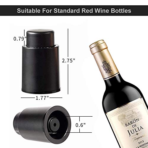CVOZO 2 tapones de vacío para vino, tapones de vacío para champán reutilizables con marcador de fecha, el mejor regalo para los amantes del vino - imagen 6