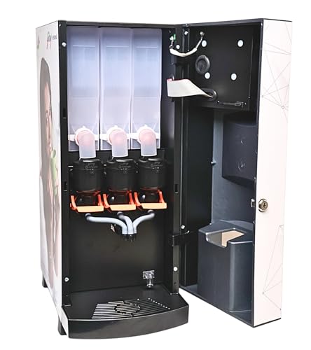 Image of Minifresh 3300 Smart Coffee and Tea Vending Machine, 3 Canister Premix System, Digital Display, Ideal for Home & Office, Black