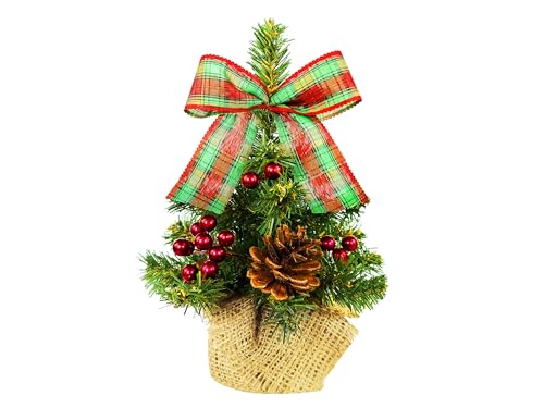 Geschmückter künstlicher Weihnachtsbaum mit 27 Ornamenten Tiny 8 im Topf 25 cm