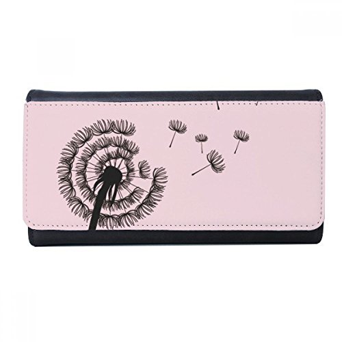 Portefeuille rectangle pissenlit porte-carte multifonction fleurs et plantes