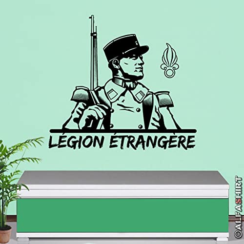 Sticker légion étrangère française motif soldat symbole d'honneur noir
