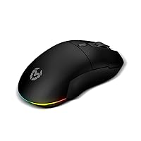 KROM KOMET - Mouse da gioco RGB senza fili, sensore ottico di precisione Pixart PMW 3212