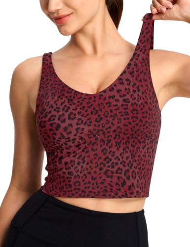 Image of THE GYM PEOPLE Womens' Sports Bra Longline Wirefree Padded with Medium Support