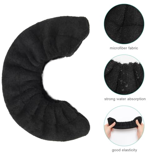 Coolrunner 2 Pairs Ice Skate Blade Covers, Sports Blade Cover Skate Blade Protector for Hockey Skates, Figure Skates and Ice Skates, Black (Black, Large)