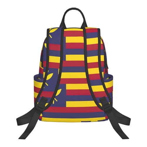 Flag Of The Kingdom Of Hawaii Print Lightweight Backpack,Day Packfor Men Women, Hiking Back Pack For Travel Camping Outdoor3