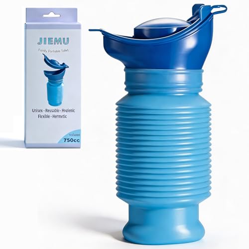 Lpluziyyds Scalable Emergency Urinal, 750ml Portable Toilet for Car, Portable Mini Outdoor Camping Travel Shrinkable Personal Mobile Toilet Potty Pee Bottle for Kids Adult