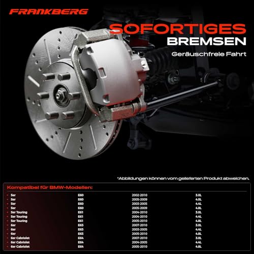 Kit disques de frein arrière ventilés Ø345mm pour 5er Break E61 E60